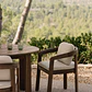Silla de jardín con reposabrazos en madera de acacia Melena - Miniatura 14