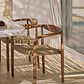 Silla de jardín con reposabrazos en madera de acacia y cuerda trenzada Ilania - Miniatura 1