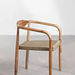 Silla de jardín con reposabrazos en madera de acacia y cuerda trenzada Ilania - Miniatura 5