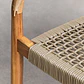 Silla de jardín con reposabrazos en madera de acacia y cuerda trenzada Ilania - Miniatura 8