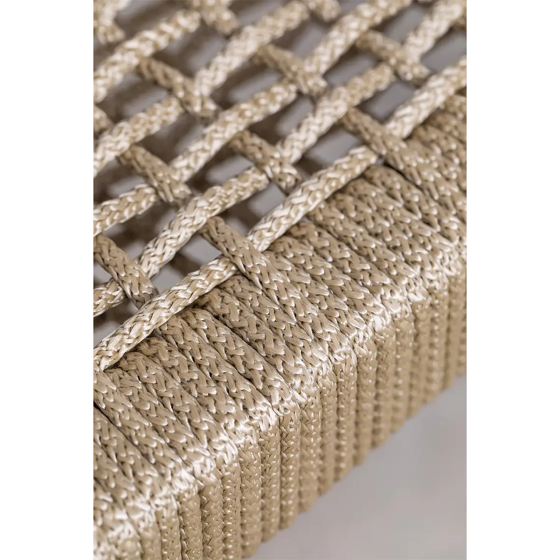 Silla de jardín con reposabrazos en madera de acacia y cuerda trenzada Ilania 9