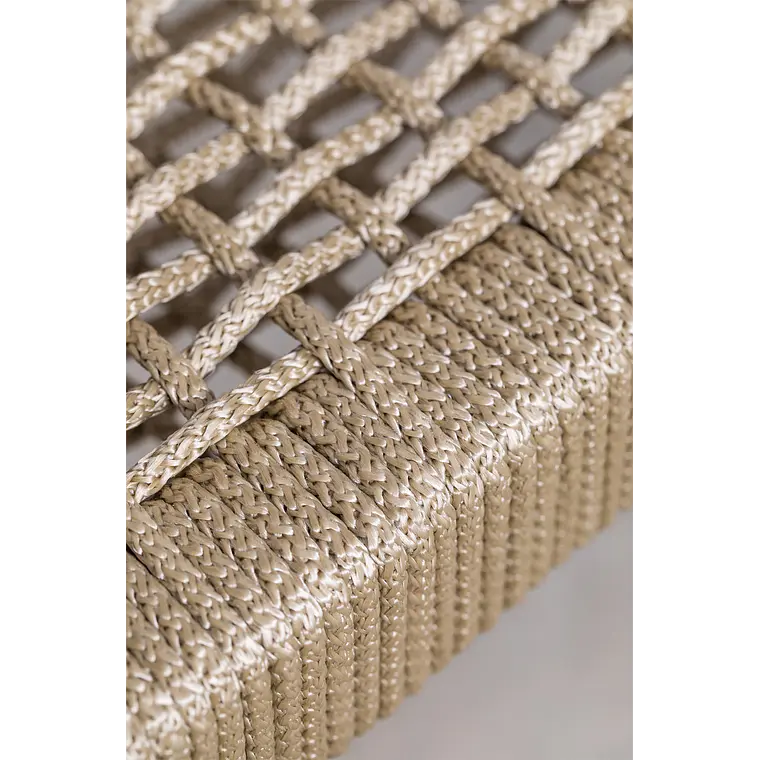 Silla de jardín con reposabrazos en madera de acacia y cuerda trenzada Ilania 9