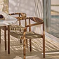 Silla de jardín con reposabrazos en madera de acacia y cuerda trenzada Ilania - Miniatura 12