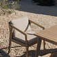Silla de jardín con reposabrazos en madera de acacia y cuerda trenzada Navia - Miniatura 2