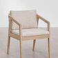 Silla de jardín con reposabrazos en madera de acacia y cuerda trenzada Navia - Miniatura 4