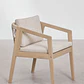 Silla de jardín con reposabrazos en madera de acacia y cuerda trenzada Navia - Miniatura 5