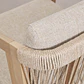 Silla de jardín con reposabrazos en madera de acacia y cuerda trenzada Navia - Miniatura 7