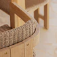 Silla de jardín con reposabrazos en madera de acacia y ratán sintético Delena - Miniatura 2