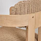 Silla de jardín con reposabrazos en madera de acacia y ratán sintético Delena - Miniatura 6