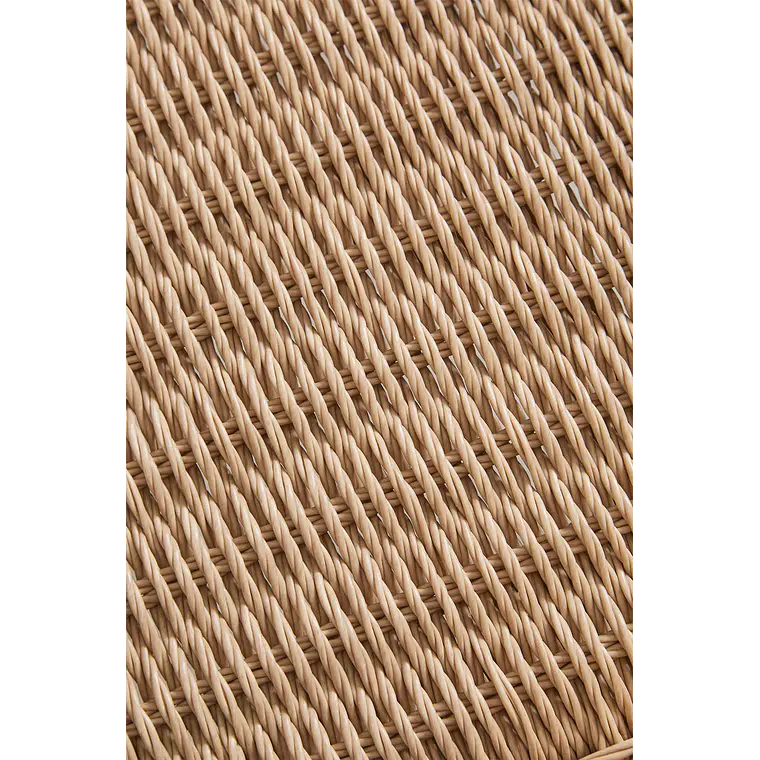 Silla de jardín con reposabrazos en madera de acacia y ratán sintético Delena 9