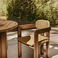Silla de jardín con reposabrazos en madera de acacia y ratán sintético Delena - Miniatura 12