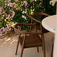 Silla de jardín con reposabrazos en madera de teca Elvena - Miniatura 1