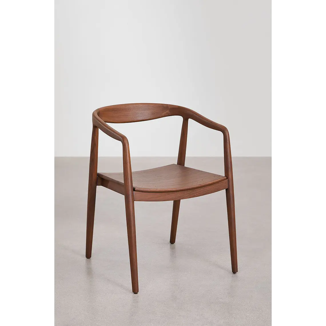 Silla de jardín con reposabrazos en madera de teca Elvena 3