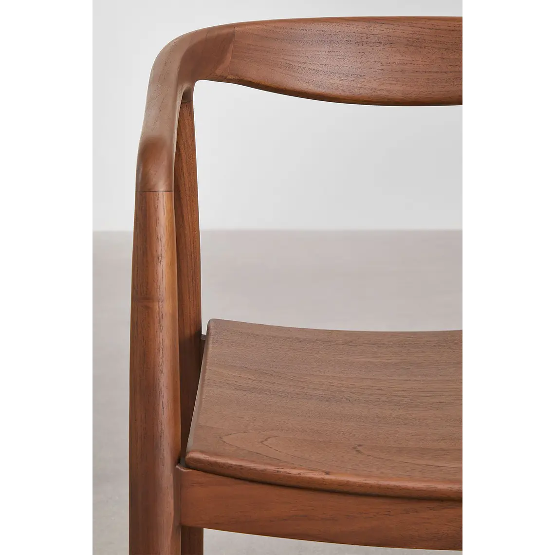Silla de jardín con reposabrazos en madera de teca Elvena 6