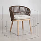 Silla de jardín en madera de acacia y cuerda trenzada Cavora - Miniatura 11