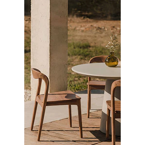 Silla de jardín en madera de teca Lumena