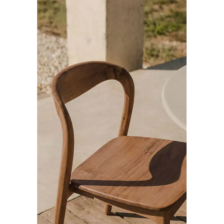 Silla de jardín en madera de teca Lumena 3