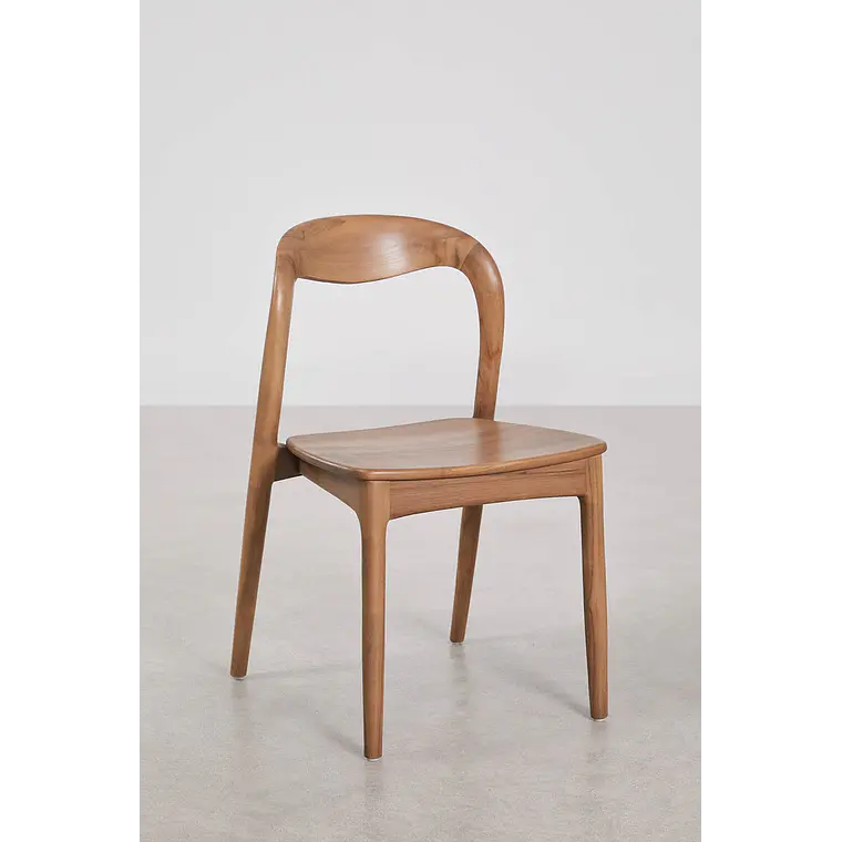 Silla de jardín en madera de teca Lumena 4