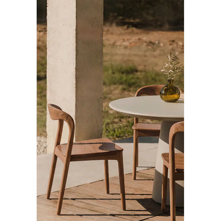 Silla de jardín en madera de teca Lumena 13