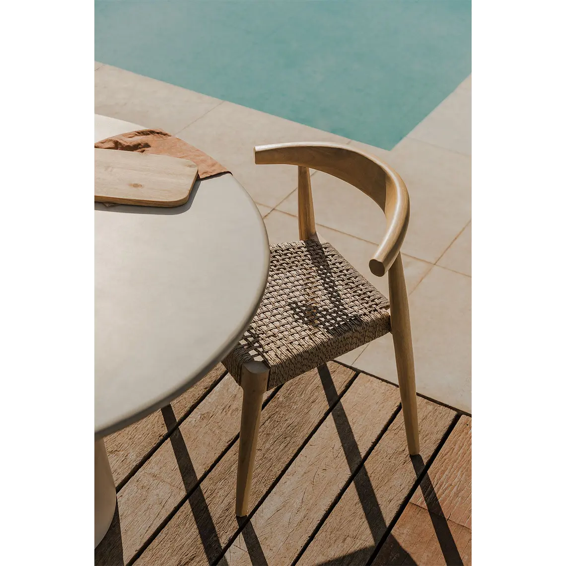 Silla de jardín en madera de teca Toria 1
