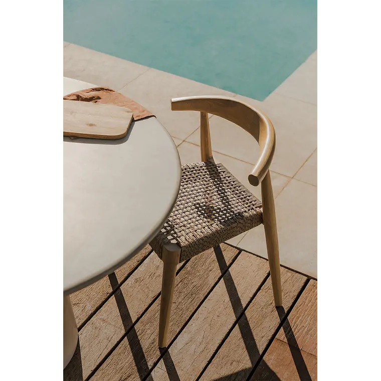 Silla de jardín en madera de teca Toria 1