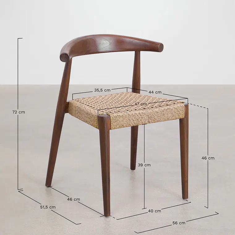 Silla de jardín en madera de teca Toria 11