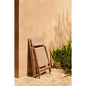 Silla de jardín plegable en madera de acacia Noreva