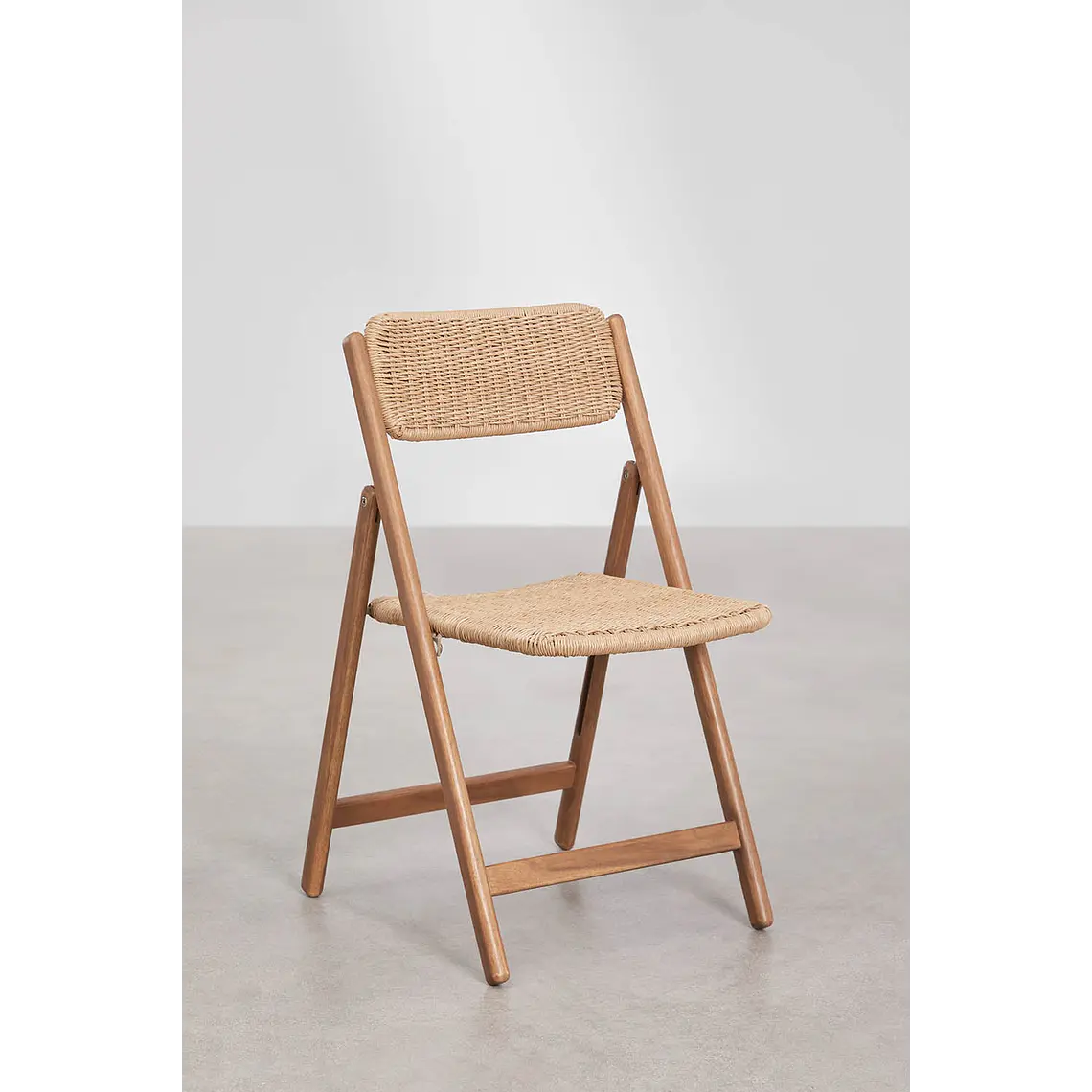 Silla de jardín plegable en madera de acacia Noreva 4