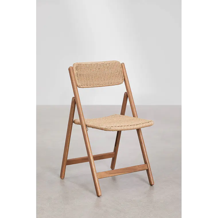 Silla de jardín plegable en madera de acacia Noreva 4