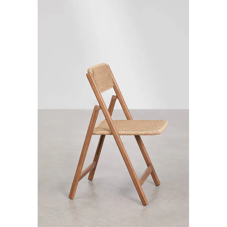 Silla de jardín plegable en madera de acacia Noreva 5
