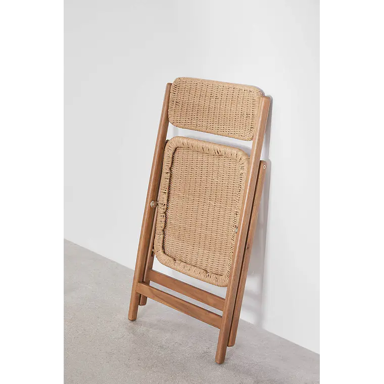 Silla de jardín plegable en madera de acacia Noreva 10
