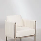 Sillón de jardín en bouclé y aluminio Toreva - Miniatura 3