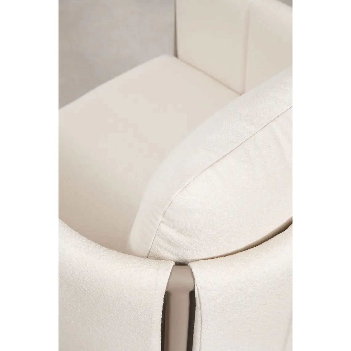 Sillón de jardín en bouclé y aluminio Toreva 4