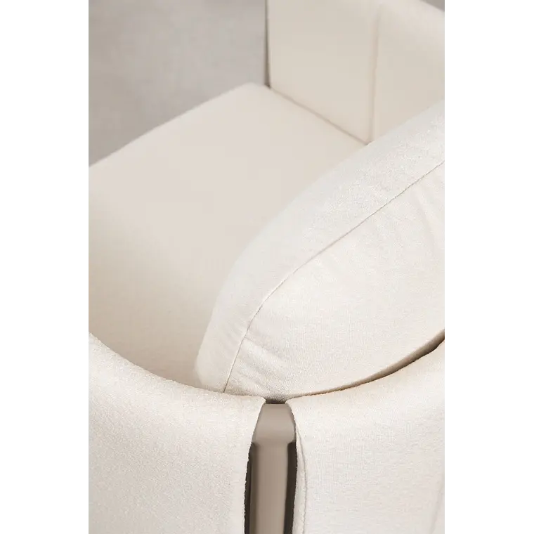 Sillón de jardín en bouclé y aluminio Toreva 4