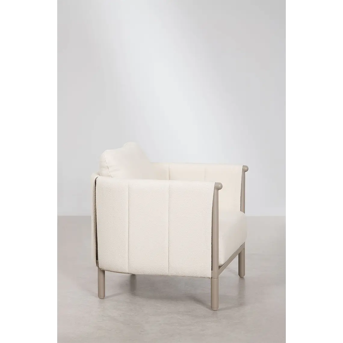 Sillón de jardín en bouclé y aluminio Toreva 5