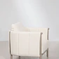 Sillón de jardín en bouclé y aluminio Toreva - Miniatura 5