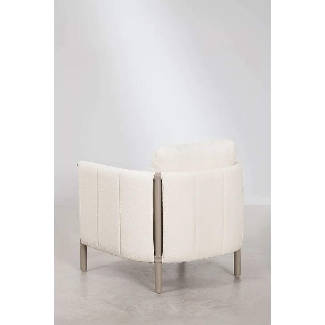Sillón de jardín en bouclé y aluminio Toreva 6