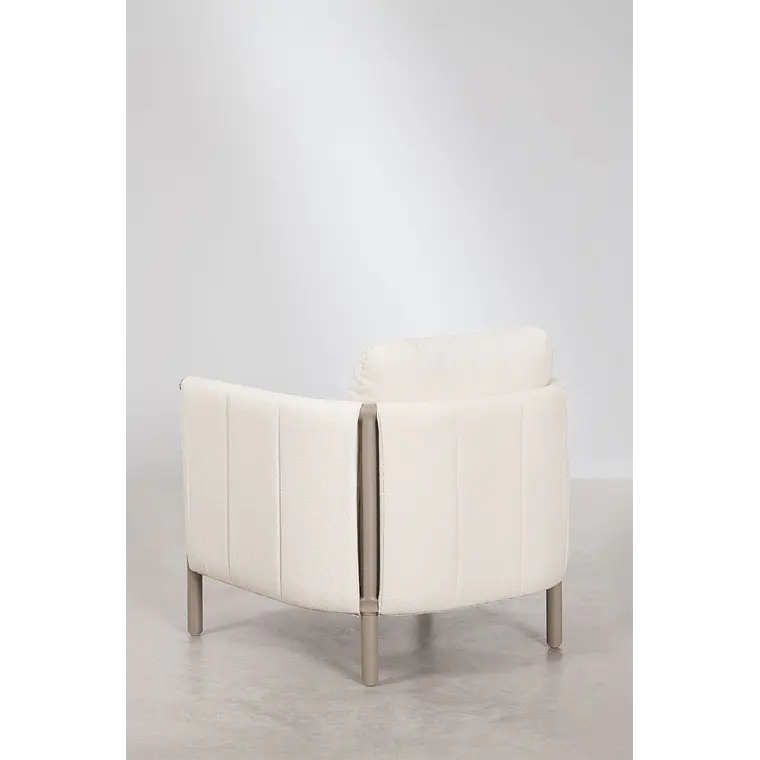 Sillón de jardín en bouclé y aluminio Toreva 6