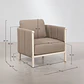 Sillón de jardín en bouclé y aluminio Toreva - Miniatura 10
