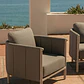 Sillón de jardín en bouclé y aluminio Toreva - Miniatura 13