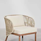 Sillón de jardín en madera de acacia y cuerda trenzada Zoreva - Miniatura 3