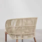 Sillón de jardín en madera de acacia y cuerda trenzada Zoreva - Miniatura 6