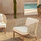 Sillón de jardín en madera de acacia y cuerda trenzada Zoreva - Miniatura 13