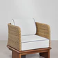 Sillón de jardín en ratán y madera de acacia Zalena - Miniatura 4