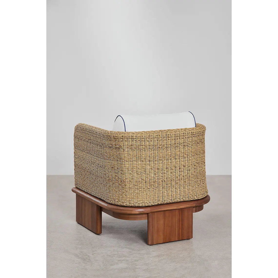 Sillón de jardín en ratán y madera de acacia Zalena 6