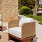 Sillón de jardín en ratán y madera de acacia Zalena - Miniatura 13