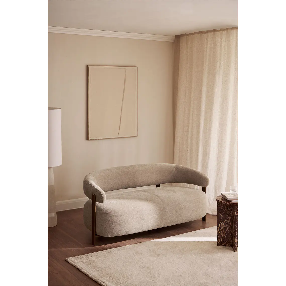 Saria · Sofá tapizado de 160 cm 1