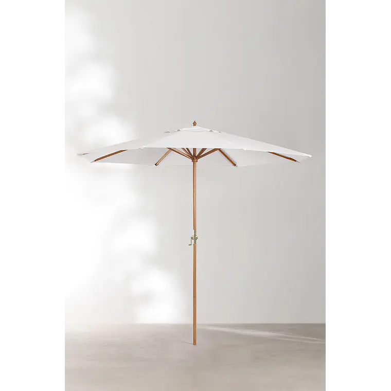 Sombrilla Ø290 cm en tela y madera Gara 3
