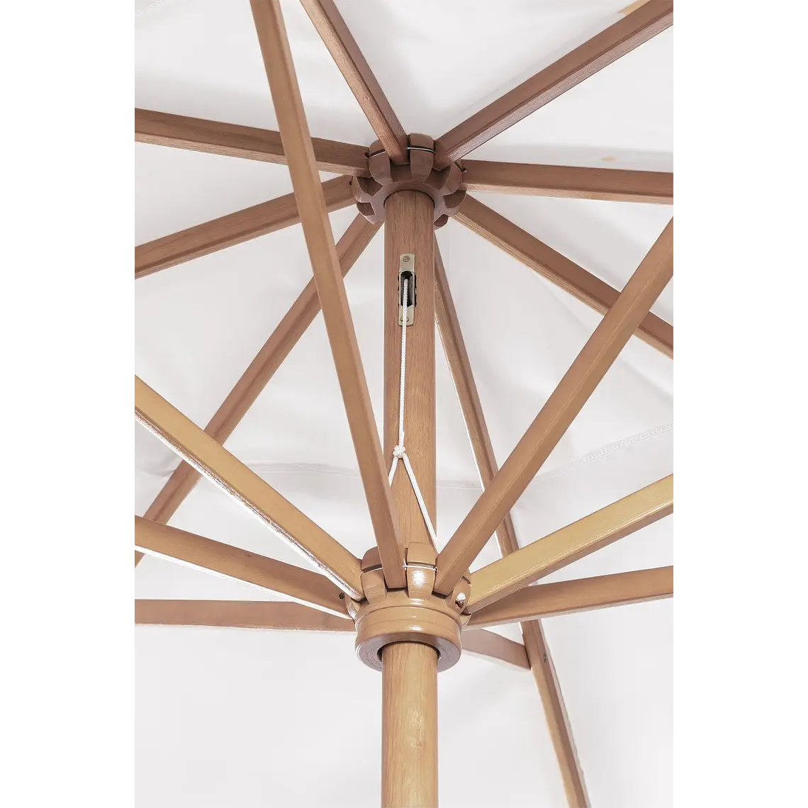 Sombrilla Ø290 cm en tela y madera Gara 6