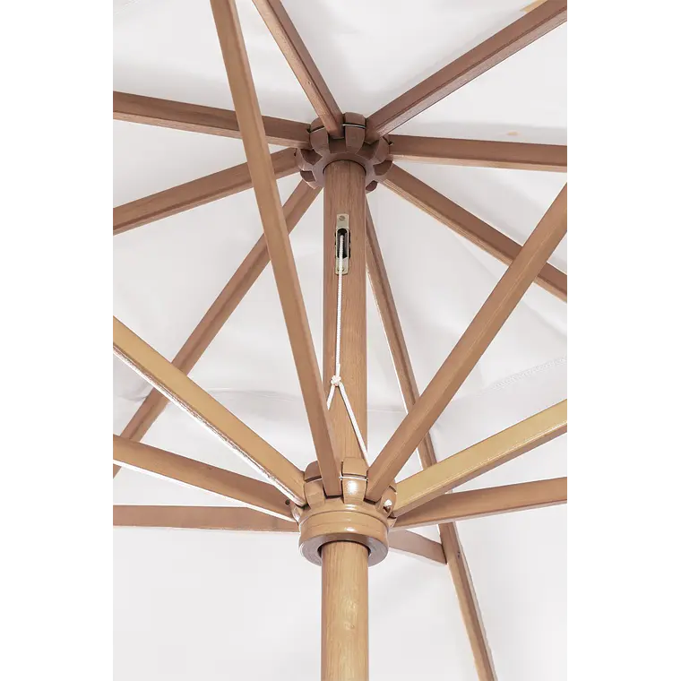 Sombrilla Ø290 cm en tela y madera Gara 6